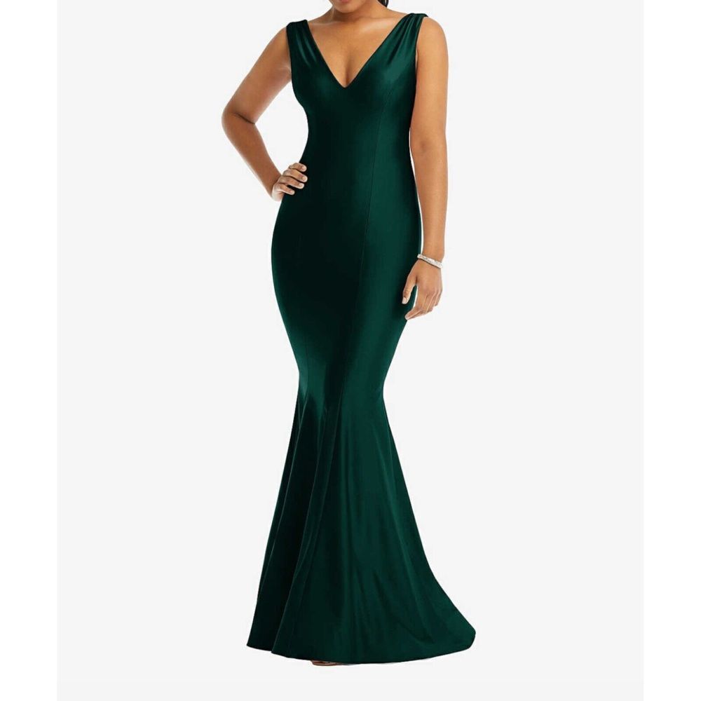 Cynthia & Sahar Evergreen Stretch Stain Mermaid Dress CS100